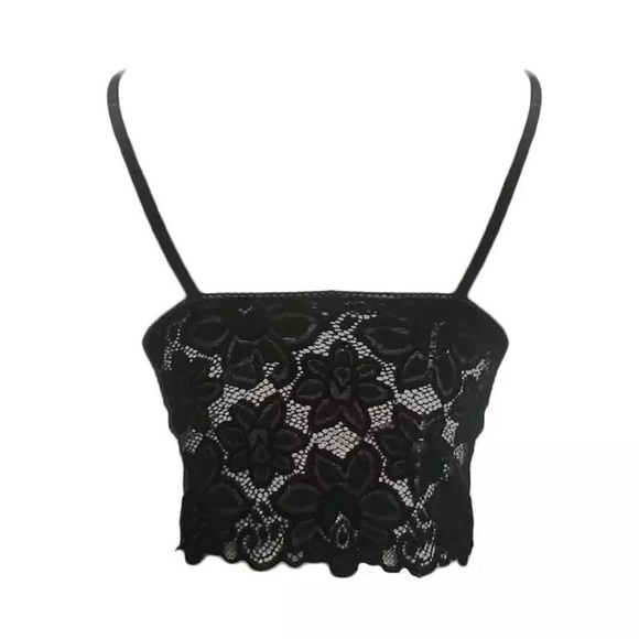 Lace bralette padded black adjustable straps - Picture 3 of 4